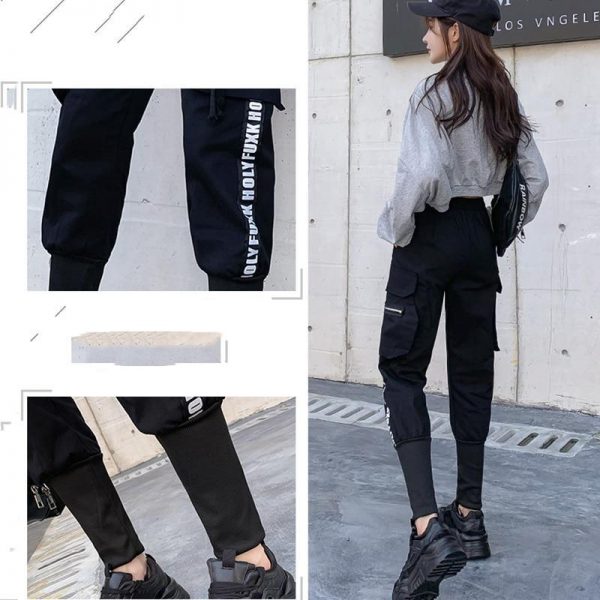 Spring  Cargo Pants Female Harajuku Loose BF Trousers Women Autumn High Waist Sports Casual Pants Women - Takalr