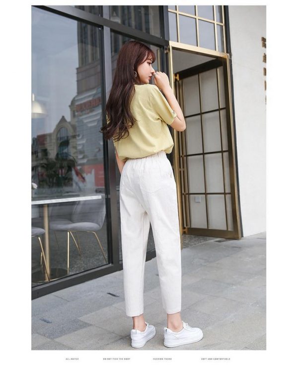 Summer Cotton Large size 5XL Cotton High Waist Women Pants Casual Pants Female Harajuku Loose Women Cargo pants - Takalr