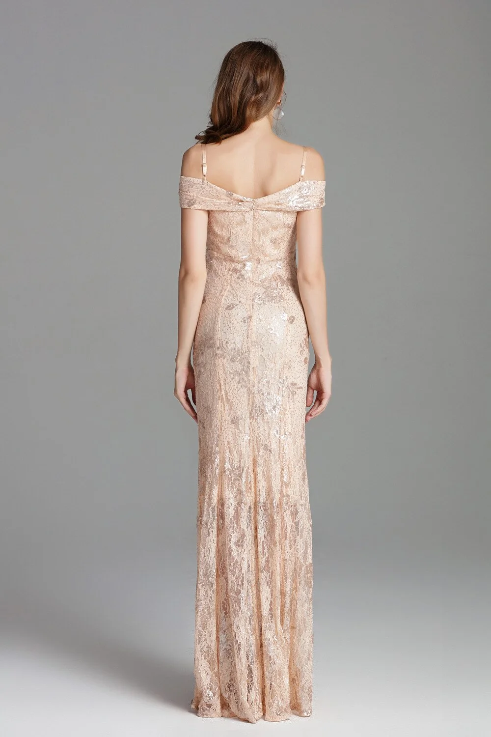 Women's Runway Dresses Spaghetti Straps Sexy Off the Shoulder Party Prom Embroidery Sequined Lace Fashion Long Dresses - Image 16