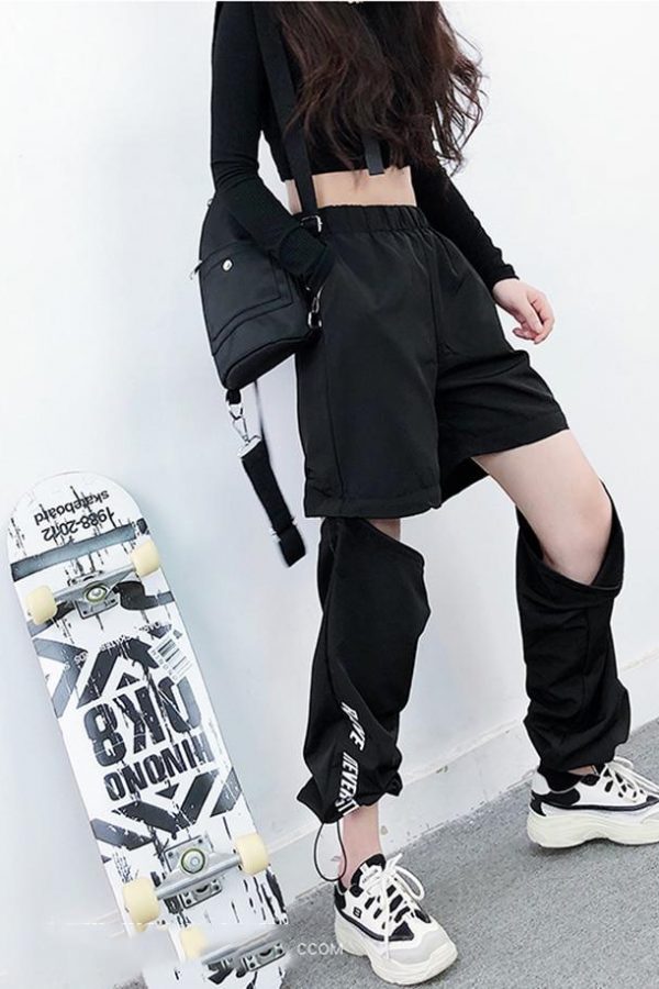 Spring Women Overalls Cargo Pants Unisex Hip Hop Ankle-Length Loose Pants Harajuku Plus Size Zipper knee High waist Haren Pants - Takalr