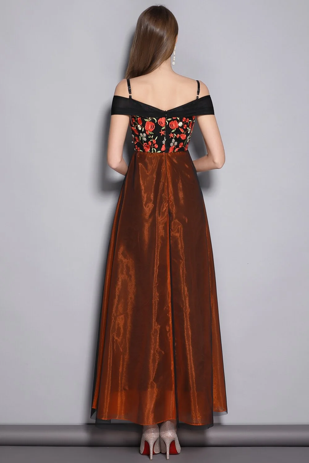 Women's Spaghetti Straps Sexy Off the Shoulder Elegant Party Prom Long Runway Dresses - Image 24