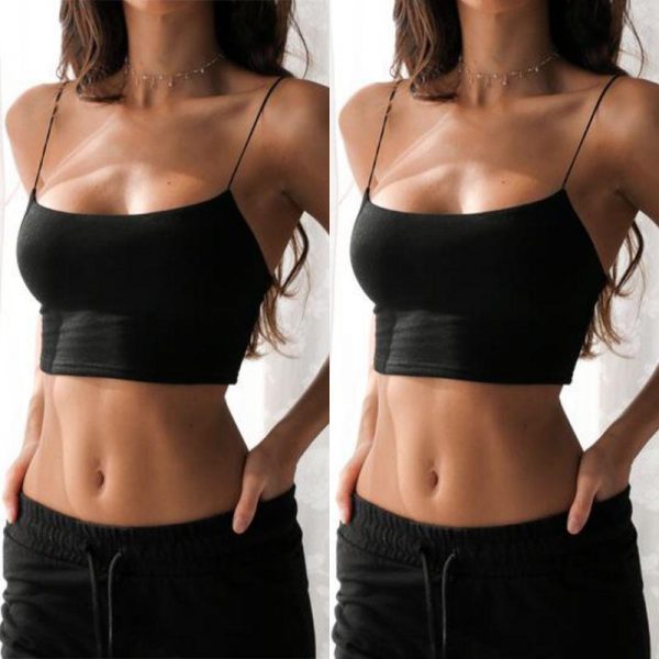 New Fashion Women Crop Tops Solid Summer Camis Women Casual Tank Tops - Takalr