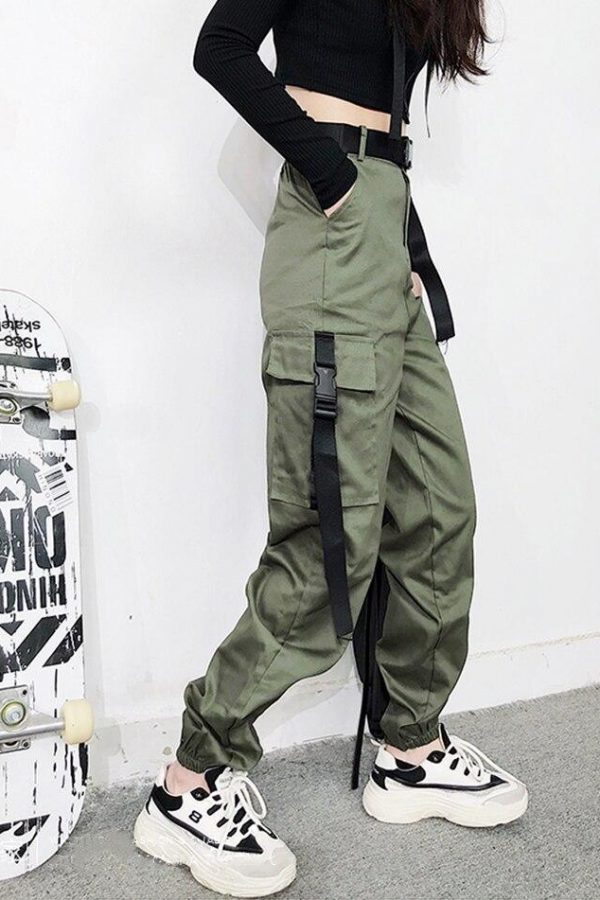 Women Army Cargo Pants High Waist pantsCamouflage Loose Joggers Women Hip Hop HaremPants Streetwear Harajuku Pants - Takalr