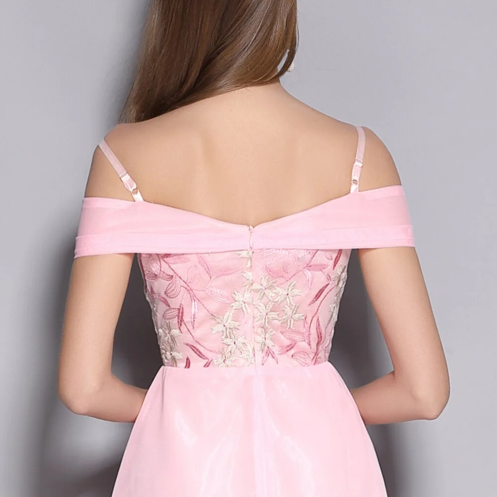 Women's Spaghetti Straps Sexy Off the Shoulder Elegant Party Prom Long Runway Dresses - Image 8