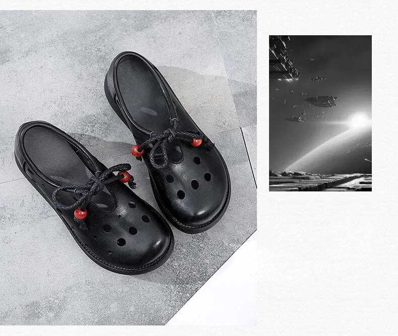 Handmade Vintage Summer Shoes Women Flat Platform Shoes Genuine Leather Breathable Slip on Ladies Platform Shoes - Image 13