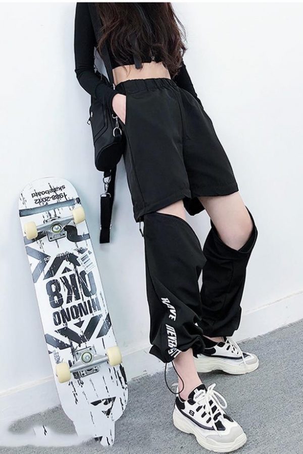 Spring Women Overalls Cargo Pants Unisex Hip Hop Ankle-Length Loose Pants Harajuku Plus Size Zipper knee High waist Haren Pants - Takalr