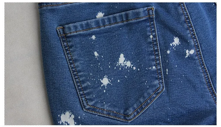 Skinny Embroidery Jeans Woman Pencil Denim Pants Ladies Casual Jeans - Image 8