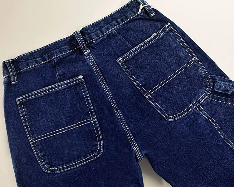 Patchwork Spliced Boyfriend Jeans For Women Pocket Straight Denim Jeans Woman Ladies Safari Jeans Streetwear - Image 14