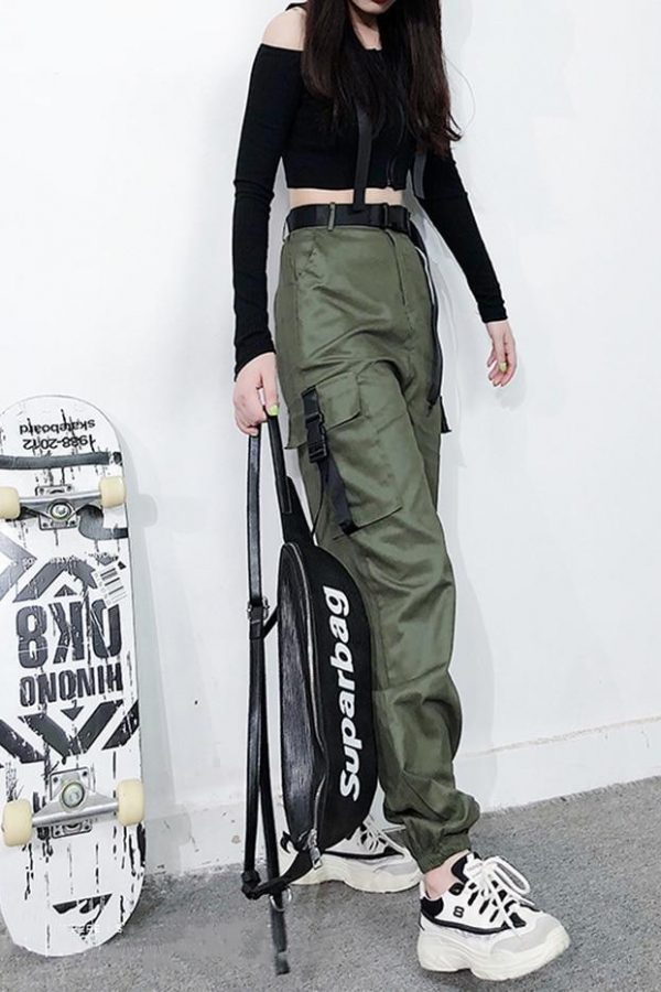 Women Army Cargo Pants High Waist pantsCamouflage Loose Joggers Women Hip Hop HaremPants Streetwear Harajuku Pants - Takalr