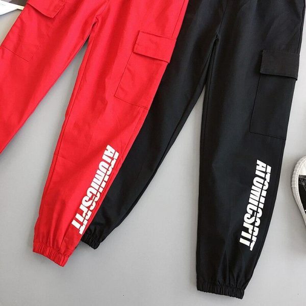 Letter Printed Women Cargo Pants Hip Hop Streetwear Women's Pants Women Casual Harem Pants Spring Sport Pants BF Harajuku - Takalr