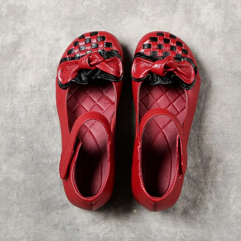 Spring Ladies Flats Hook & Loop Comfortable Women Shoes Round Toe Genuine Leather Casual Shoes Plus Size 35-41 - Image 13