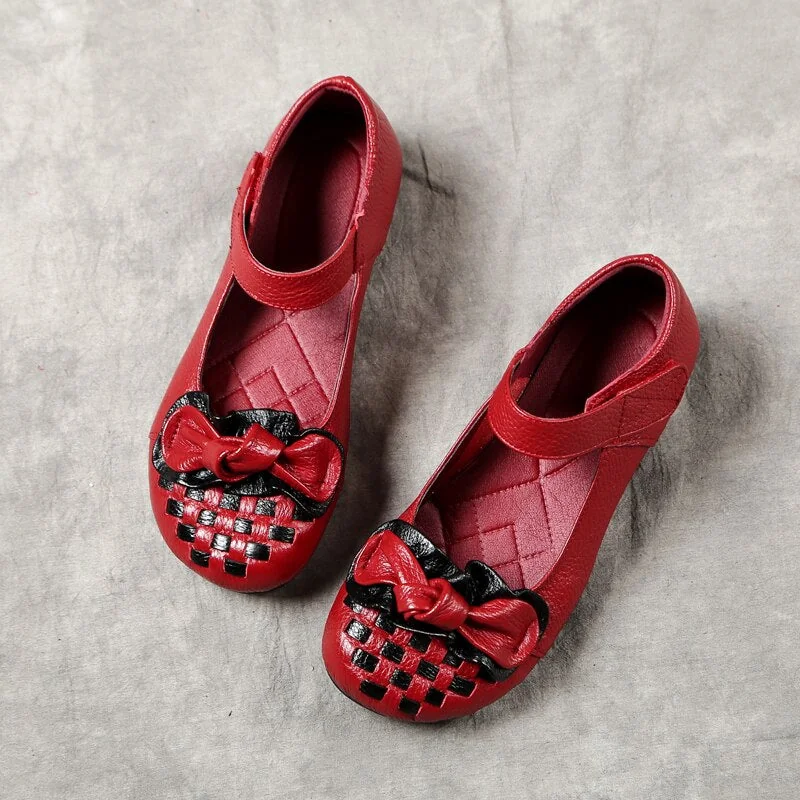 Spring Ladies Flats Hook & Loop Comfortable Women Shoes Round Toe Genuine Leather Casual Shoes Plus Size 35-41 - Image 14