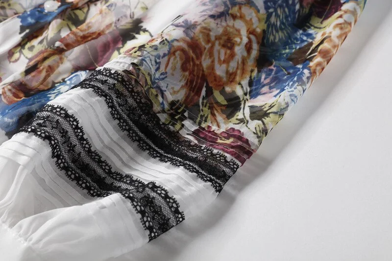 Milan Arrival Spring Women's Ruffles Floral Printed Long Sleeves Elegant Fashion Designer Silk Shirts&Blouses - Image 15