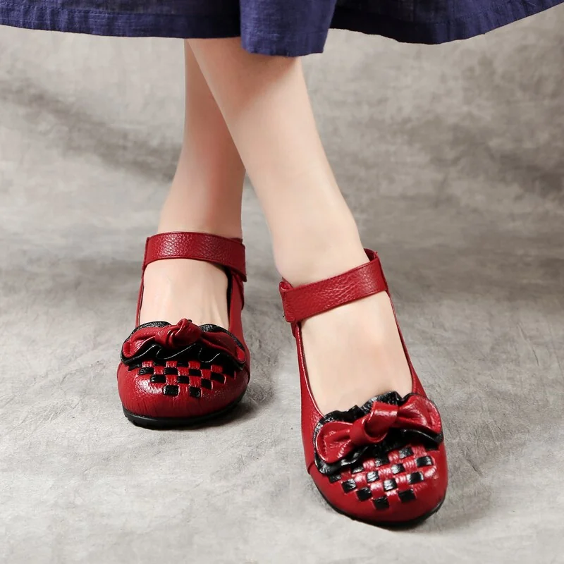Spring Ladies Flats Hook & Loop Comfortable Women Shoes Round Toe Genuine Leather Casual Shoes Plus Size 35-41 - Image 9