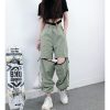 Spring Women Overalls Cargo Pants Unisex Hip Hop Ankle-Length Loose Pants Harajuku Plus Size Zipper knee High waist Haren Pants - Takalr