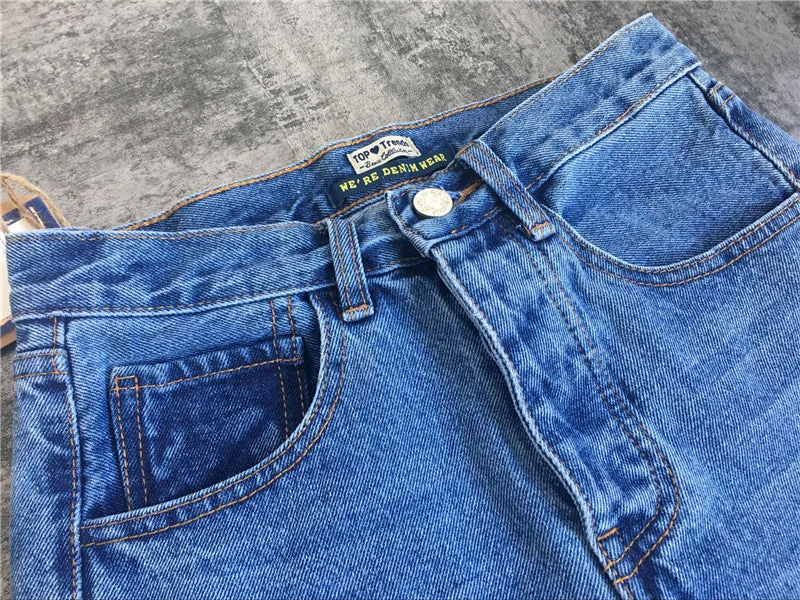 High Waist Jeans Woman Straight Irregular Women Denim Jeans Pants - Image 7