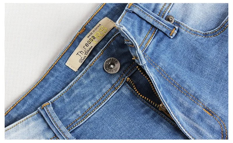 Ripped Jeans For Women Sexy Skinny Jeans Woman Slim Jean Destroyed Mujer Light Blue - Image 5