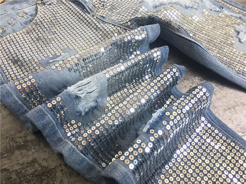 Ripped Jeans for Women Vintage Straight Jeans Woman Denim Pants Light Blue - Image 12