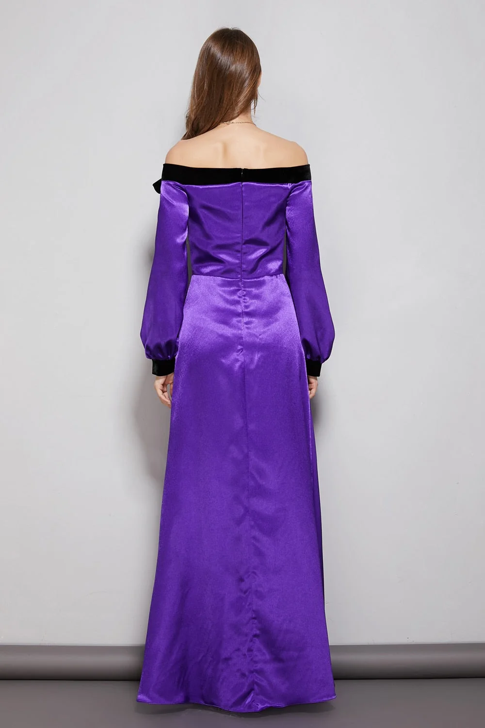 Women's Party Prom Dresses Slash Neckline Long Sleeves Bow Detailing Elegant Maxi Designer Fashion Dresses - Image 5