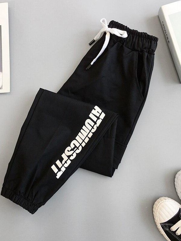 Letter Printed Women Cargo Pants Hip Hop Streetwear Women's Pants Women Casual Harem Pants Spring Sport Pants BF Harajuku - Takalr