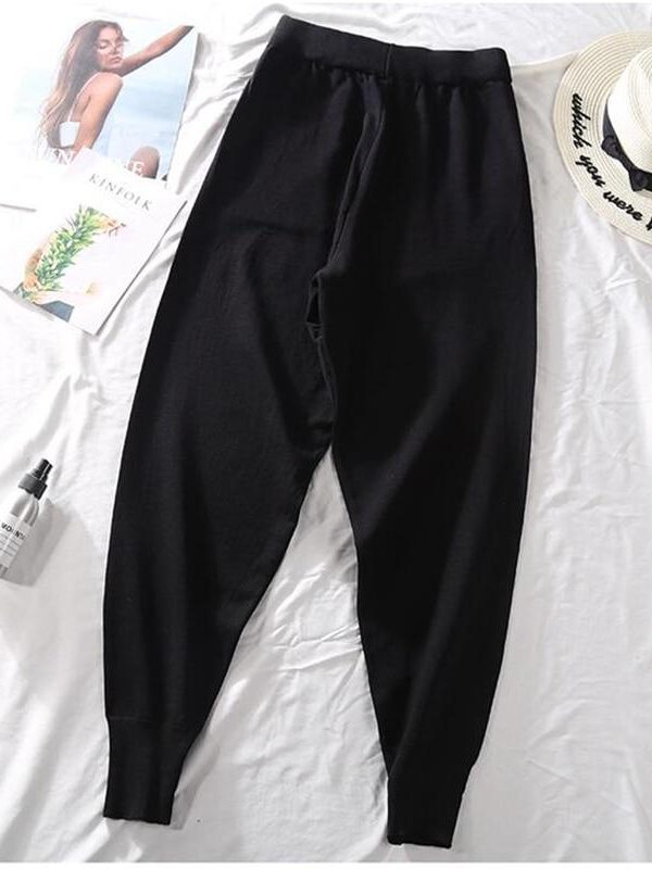 Autumn Diamond Loose Pants Women Black Ankle-Length Harem Pants Spring  New Joggers Women High Waist Pants - Takalr