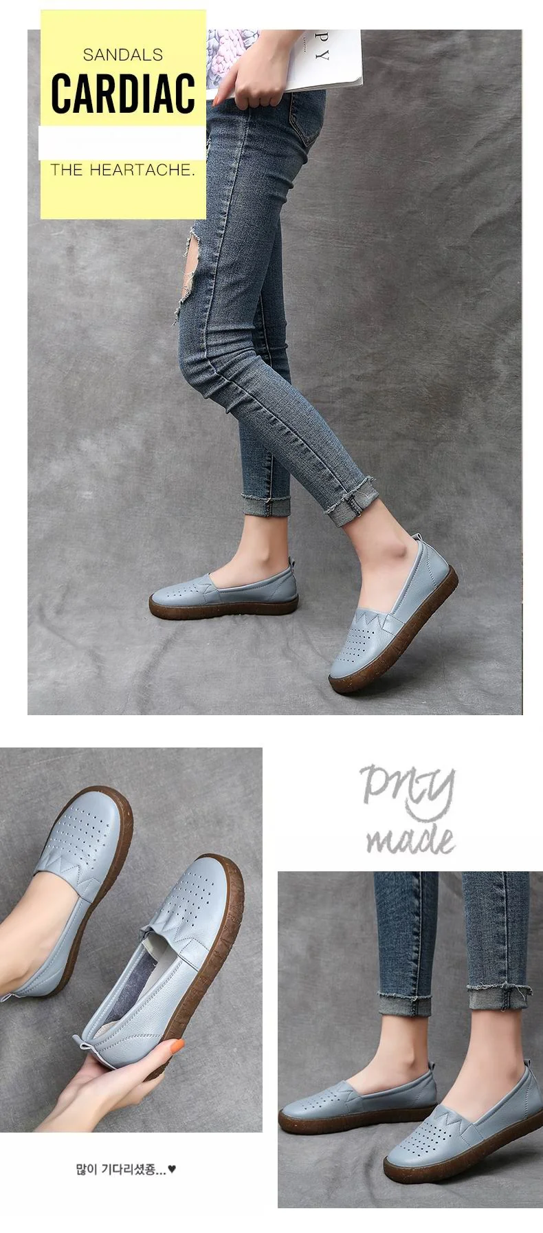 Fashion Women Shoes Genuine Leather Loafers Women Casual Shoe Handmade Soft Comfortable Shoes Woman Flats Mocassin Femme - Image 3