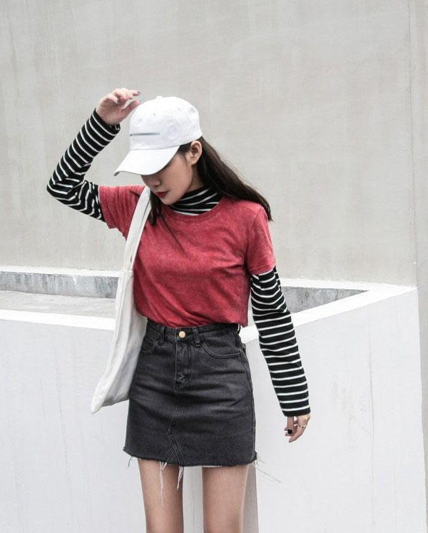 Women Casual High Waist Pencil Denim Skirts  Button All-matched Skirt - Takalr