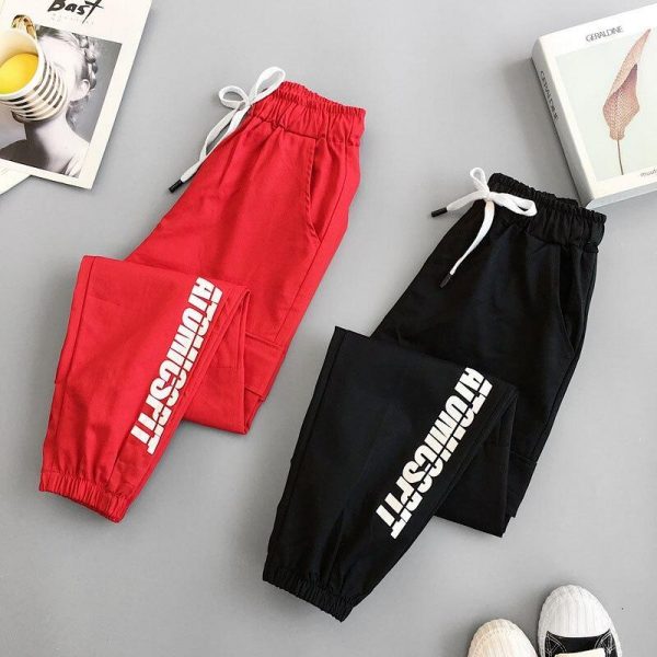 Letter Printed Women Cargo Pants Hip Hop Streetwear Women's Pants Women Casual Harem Pants Spring Sport Pants BF Harajuku - Takalr