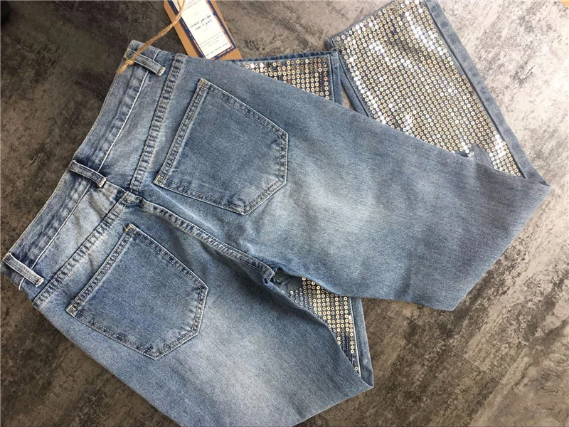 Ripped Jeans for Women Vintage Straight Jeans Woman Denim Pants Light Blue - Image 8