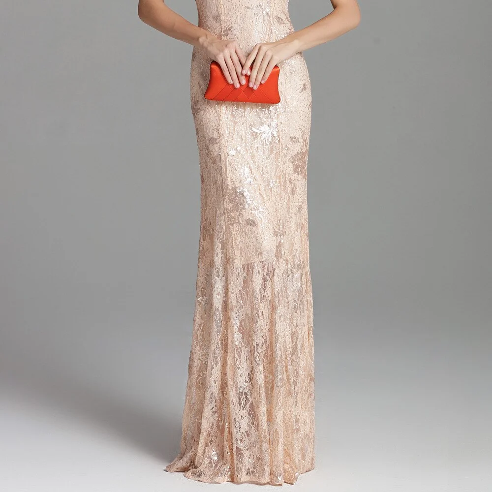 Women's Runway Dresses Spaghetti Straps Sexy Off the Shoulder Party Prom Embroidery Sequined Lace Fashion Long Dresses - Image 18