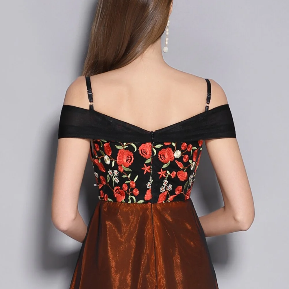 Women's Spaghetti Straps Sexy Off the Shoulder Elegant Party Prom Long Runway Dresses - Image 25