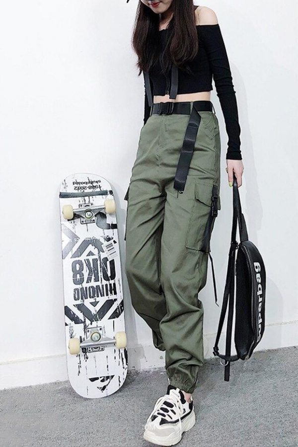 Women Army Cargo Pants High Waist pantsCamouflage Loose Joggers Women Hip Hop HaremPants Streetwear Harajuku Pants - Takalr