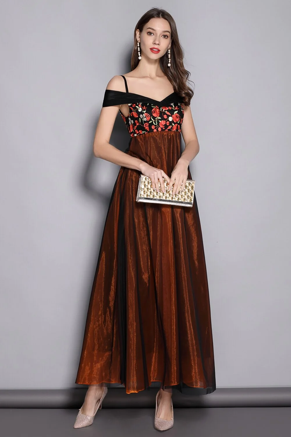 Women's Spaghetti Straps Sexy Off the Shoulder Elegant Party Prom Long Runway Dresses - Image 21