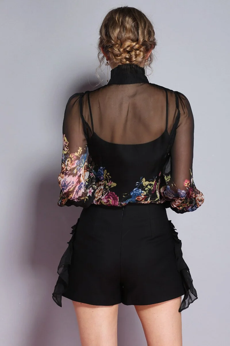 Milan Arrival Spring Women's Ruffles Floral Printed Long Sleeves Elegant Fashion Designer Silk Shirts&Blouses - Image 8
