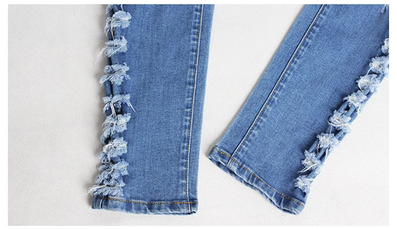 Ripped Jeans For Women Sexy Skinny Jeans Woman Slim Jean Destroyed Mujer Light Blue - Image 9