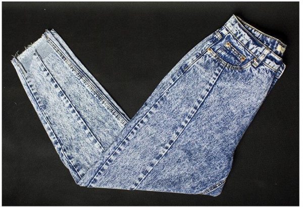 Vintage Boyfriend Jeans Patchwork Denim Snowflake Irregular Trousers - Takalr