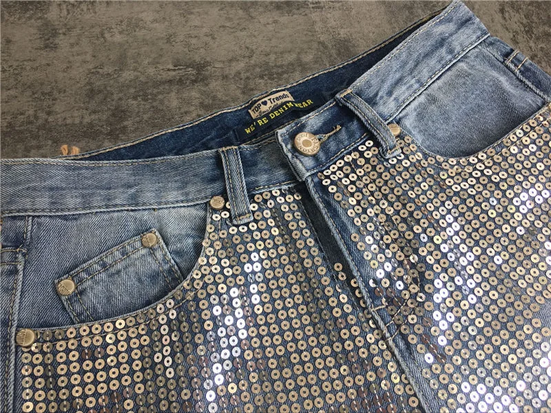 Ripped Jeans for Women Vintage Straight Jeans Woman Denim Pants Light Blue - Image 9