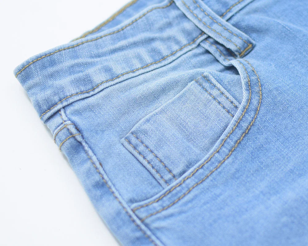 Women High Waist Stretch Jeans Ripped Micro Flare Street Pants - Image 6