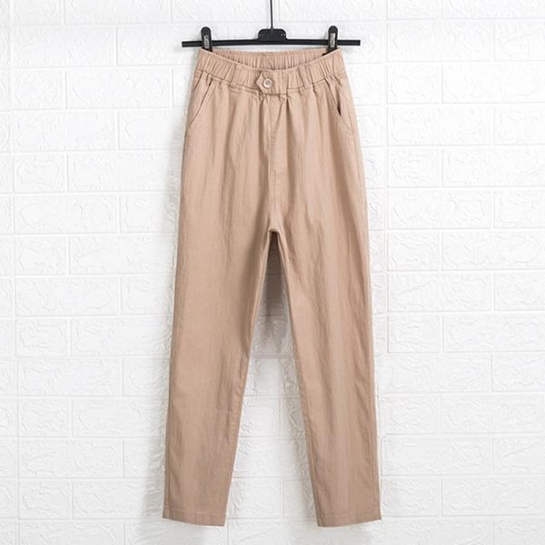 Summer Cotton Large size 5XL Cotton High Waist Women Pants Casual Pants Female Harajuku Loose Women Cargo pants - Takalr