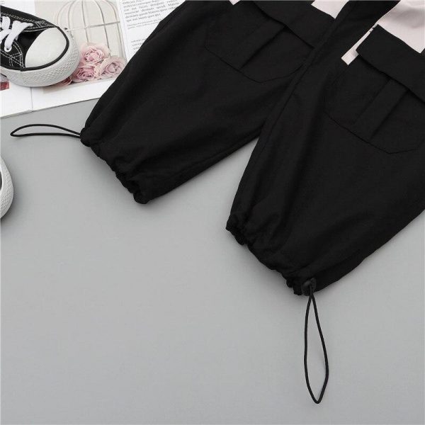 Harajuku Big Pocket Cargo Pants Women High Waist Streetwear Wide leg Casual Pants Women - Takalr