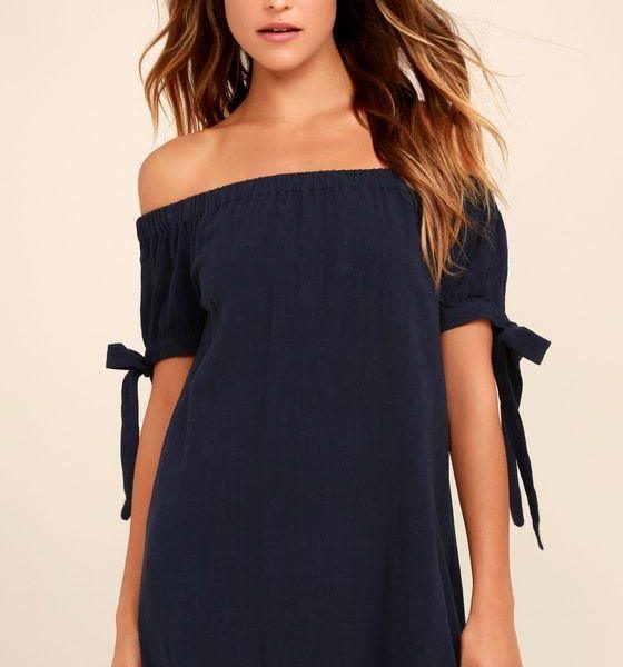 Tube Top off-Shoulder Horizontal Neck Bow Short Sleeve Dress - Takalr