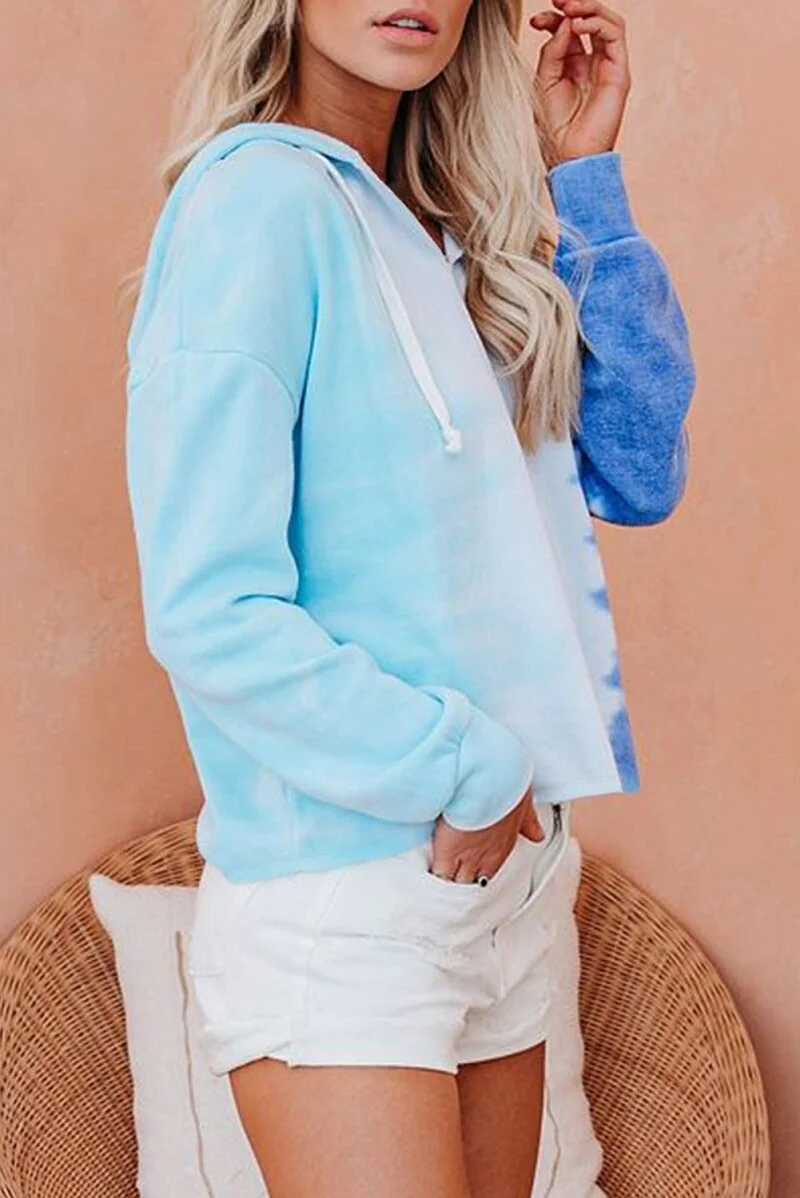 Hoodies Women Fashion Tie Dye Print Sweatshirt Oversized Drawstring Long Sleeve Winter Sport Women Casual Clothes Hoodie - Image 20