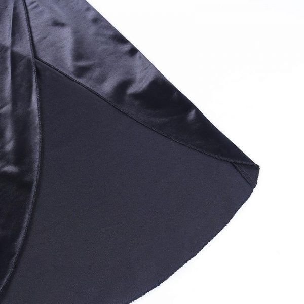 Articat Satin Split Ruched Dress Women Black Spaghetti Strap Party Dress Women Spring Streetwear Slim Off Shoulder Vestidos - Takalr