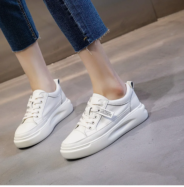 Shoes Women New Tennis Shoes Fashion Genuine Leather Platform Mesh Winter Warm Sneakers For Women White Sneakers Sport Shoe - Image 8