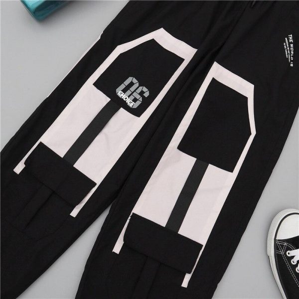 Harajuku Big Pocket Cargo Pants Women High Waist Streetwear Wide leg Casual Pants Women - Takalr