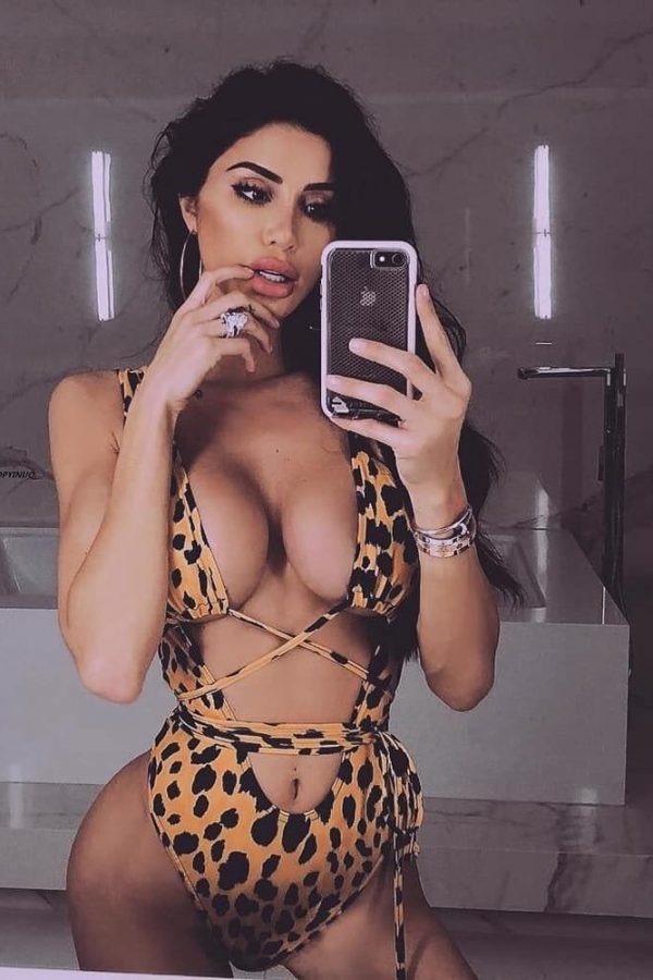 Sexy Leopard One Piece Swimsuit Female 2021 New Arrival Beachwear Backless String Swimwear Women Bodysuit Monokini L - Takalr