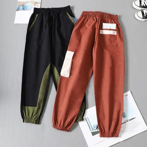 Spring Overalls Female Cargo Pants Loose BF Students High Waist Handsome Sweatpants Summer womens joggers sweatpants - Takalr