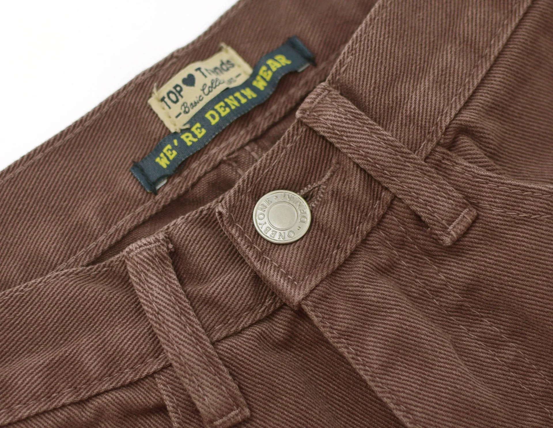 High Waist Straight Loose Jeans Chocolate Color Denim Trousers Retro Jeans - Image 11