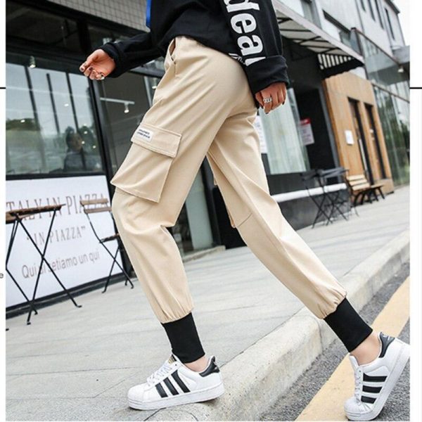 Autumn Hip Hop Cargo Pants Women Streetwear Trousers Women Harajuku BF Pants for Women High Waist Fashion Women's pants - Takalr