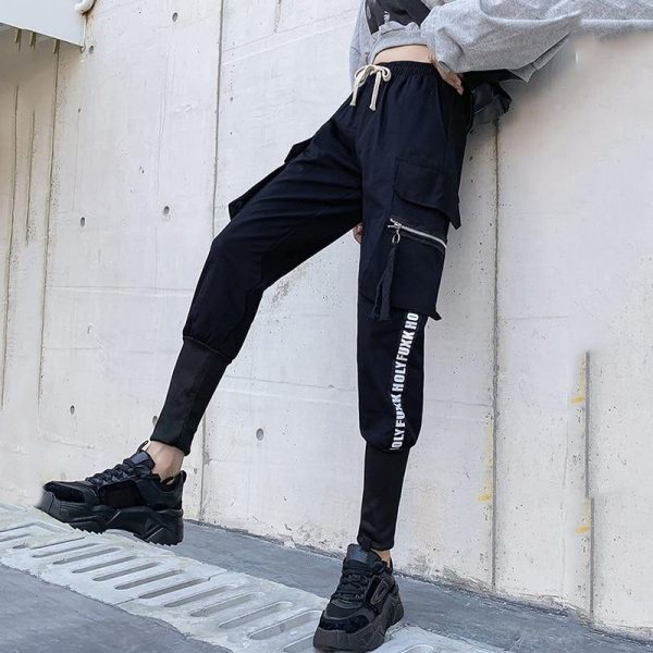 Spring  Cargo Pants Female Harajuku Loose BF Trousers Women Autumn High Waist Sports Casual Pants Women - Takalr